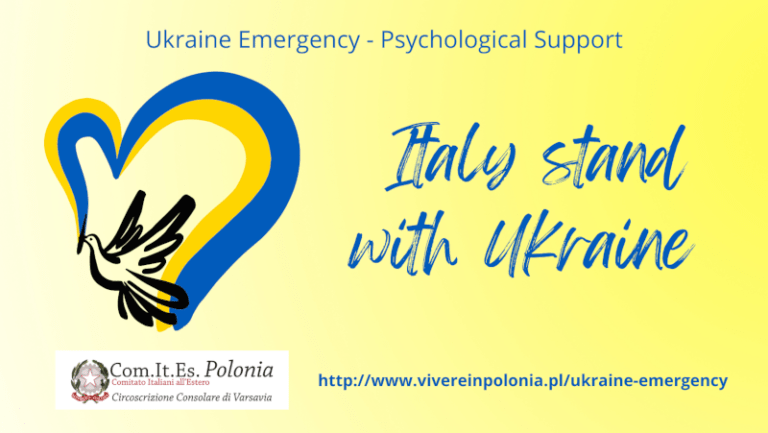 Sportello di ascolto psicologico per l’emergenza in Ucraina